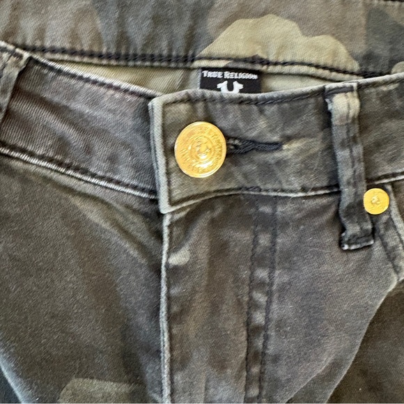 True Religion camo Curvy Skinny Jeans size 29 camouflage army green Jennie - Picture 10 of 14